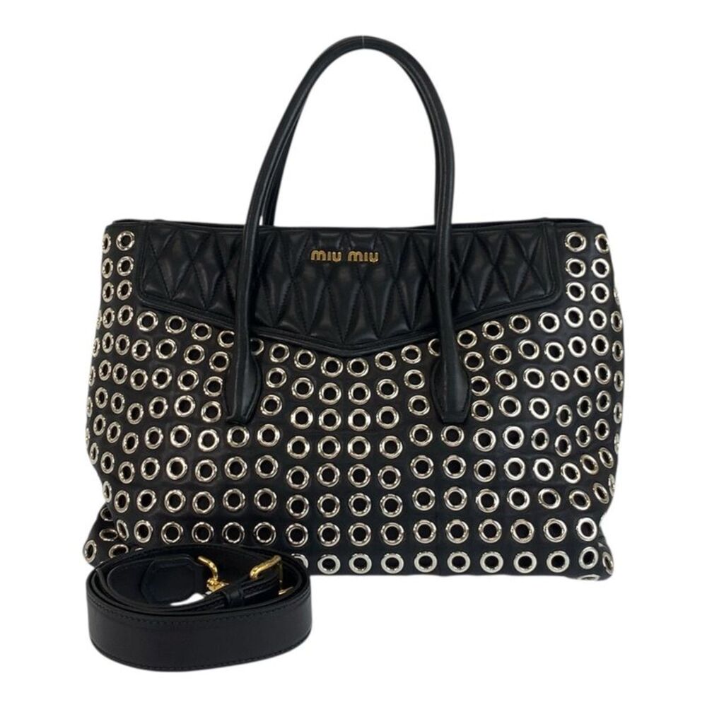 Miu Miu Leather Biker Tote Bag